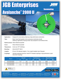 JGB Avalanche® 2000 II Snowmaking Hose