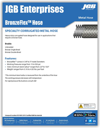 BronzeFlex™ Hose - Specialty Corrugated Metal Hose - Industrial Metal Hose & Expansion Joints Spec Sheet