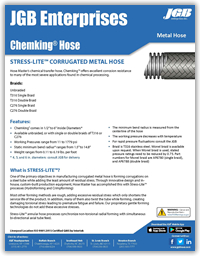 Chemking® Hose - Stress-Lite™ Corrugated Metal Hose - Industrial Metal Hose & Expansion Joints Spec Sheet