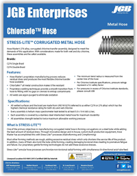 Chlorsafe™ Hose - Stress-Lite™ Corrugated Metal Hose - Industrial Metal Hose & Expansion Joints Spec Sheet