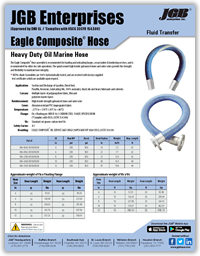 Eagle Composite® Heavy Duty Oil Marine Hose - Fluid Transfer Hose - Heavy Duty Oil Marine Hose