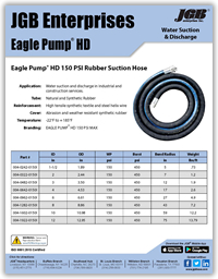 Eagle Pump® HD 150 PSI Rubber Suction Hose