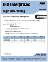 Eagle Water Jetting - Waterblast Hose