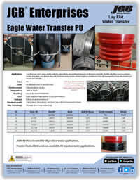 Eagle Water Transfer 200 PSI for 8" & 10" PU - Large Diameter Hose (LDH)