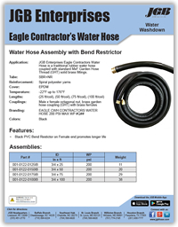 Eagle Contractors Water Hose - Water Washdown Hose