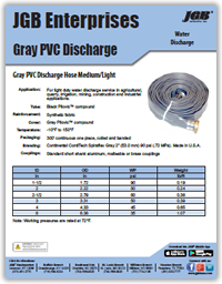 Eagle Gray PVC Layflat Discharge Hose