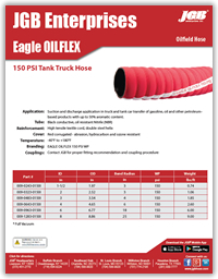 Eagle Oilflex Hose 150 PSI Tank Truck Hose - Oilfield Hose