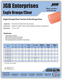 Eagle Orange/Clear Suction & Discharge Hose