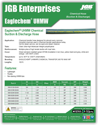 Eaglechem UHMW Chemical Suction & Discharge Hose