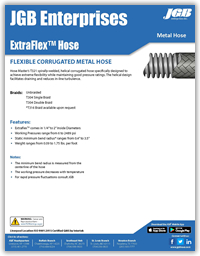 ExtraFlex™ Hose - Flexible Corrugated Metal Hose - Industrial Metal Hose & Expansion Joints Spec Sheet