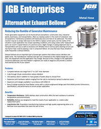 Aftermarket Exhaust Bellows - Industrial Metal Hose & Expansion Joints Spec Sheet)