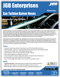 Gas Turbine Burner Hoses - Industrial Metal Hose & Expansion Joints Spec Sheet