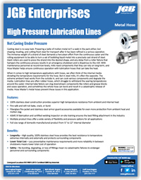 High Pressure Lubrication Lines - Industrial Metal Hose & Expansion Joints Spec Sheet