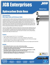 Hydrocarbon Drain Hose - Industrial Metal Hose & Expansion Joints Spec Sheet