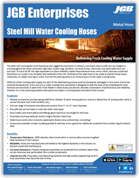 Steel Mill Water Cooling Hoses - Industrial Metal Hose & Expansion Joints Spec Sheet