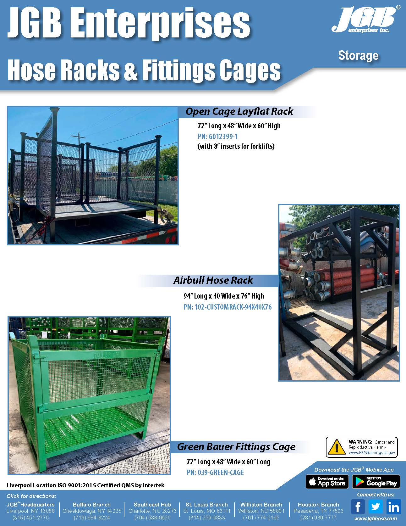 Hose Racks & Fittings Cages