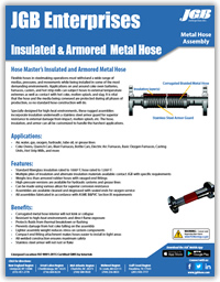 Insulated & Armored Metal Hose - Industrial Metal Hose & Expansion Joints Spec Sheet