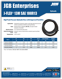 J-FLEX® 13M SAE 100R13 High Peak Pressure Hydraulic Hose