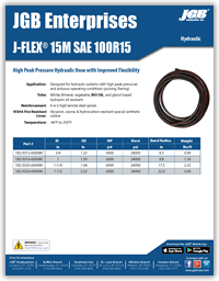 J-FLEX® 15M SAE 100R15 High Peak Pressure Hydraulic Hose