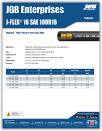 J-FLEX® 16 SAE 100R16 Medium-High Pressure Hydraulic Hose