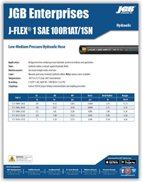 J-FLEX® 1 SAE 100R1AT/1SN - Low-Medium Pressure Hose