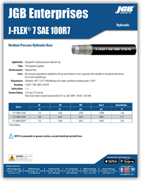 J-FLEX® 7 SAE 100R7 Medium Pressure Hydraulic Hose