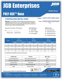 POLY-REX™ Hose - Stripwound Metal Hose - Industrial Metal Hose & Expansion Joints Spec Sheet