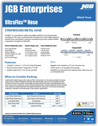 UltraFlex™ Hose - Stripwound Metal Hose - Industrial Metal Hose & Expansion Joints Spec Sheet