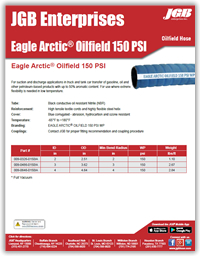 Eagle Arctic® Oilfield 150 PSI - Low Temperature Tank Truck Hose