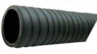 EWC334  Corrugated Material Handling Hose - 1/8 inch Black Natural Rubber Tube