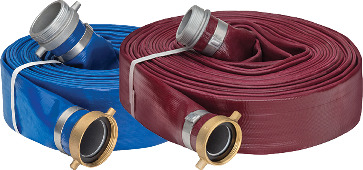 PVC Layflat Hose Assemblies with Aluminum Pin Lug Couplings