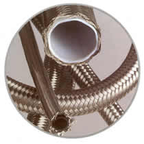 Stainless Steel Overbraided PTFE Hose / White Core