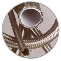 Stainless Steel Overbraided PTFE Hose / Black Conductive Core Stainless Steel Overbraided PTFE Hose / Black Conductive Core