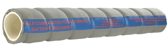 6303 Corrugated Nitrile Food 150 Suction and Discharge Hose