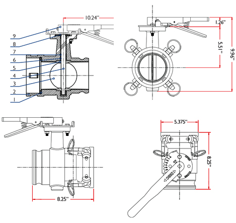 Munro 4" Valve Dimensions