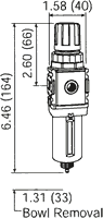 Wilkerson Miniature Filter Regulator 0-125 PSI