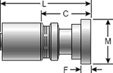 Brass Field Attachable Coupling for Lock-On Coupling