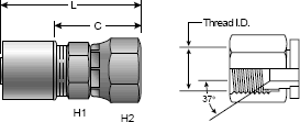 Brass Field Attachable Coupling for Lock-On Coupling