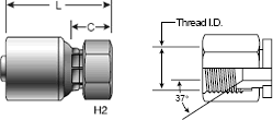 Brass Field Attachable Coupling for Lock-On Coupling