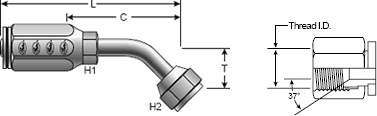 Field Attachable Type T for G1 Hose (1 Wire)