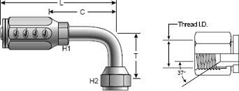 Field Attachable Type T for G1 Hose (1 Wire)