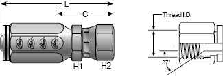 Field Attachable Type T for G1 Hose (1 Wire)