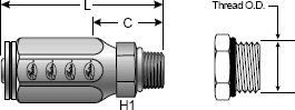 Field Attachable Type T for G1 Hose (1 Wire)