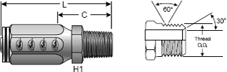 Field Attachable Type T for G1 Hose (1 Wire)