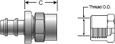 Brass Field Attachable Coupling for Lock-On Coupling