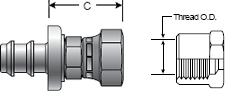 Brass Field Attachable Coupling for Lock-On Coupling