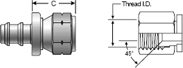 Brass Field Attachable Coupling for Lock-On Coupling