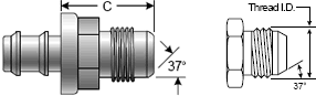Brass Field Attachable Coupling for Lock-On Coupling