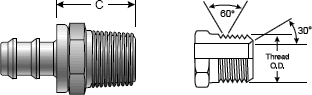 Brass Field Attachable Coupling for Lock-On