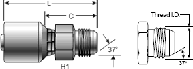 Brass Field Attachable Coupling for Lock-On Coupling